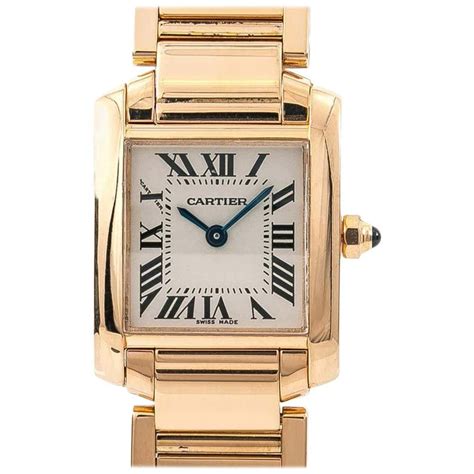 cartier tank francaise 18kt rose gold ladies watch|cartier tank francaise chronograph.